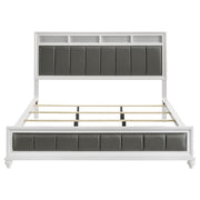 Barzini Wood California King Panel Bed White - 205891KW