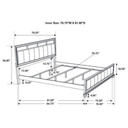 Barzini Wood Eastern King Panel Bed White - 205891KE