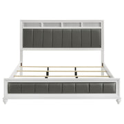 Barzini Wood Eastern King Panel Bed White - 205891KE