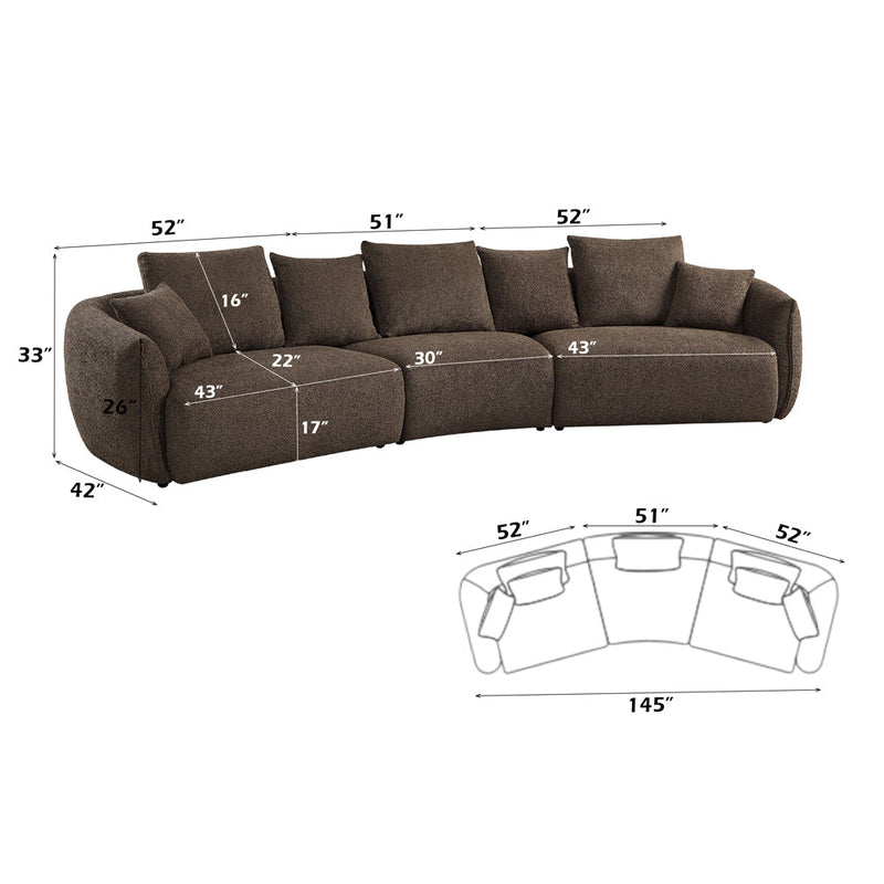 Bash Sofa W/7 Pillows - LV03250