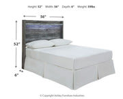 Baystorm Full Panel Headboard with Mirrored Dresser and Nightstand in Gray - PKG014079