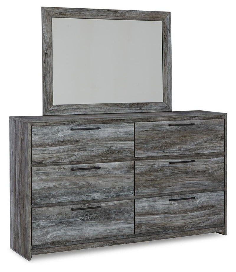Baystorm Gray Dresser, Mirror and 2 Nightstands - B221B64