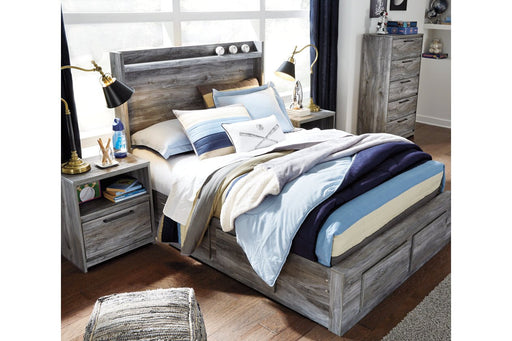 Baystorm Gray Full Panel Bed with 4 Storage Drawers - DMV FurnitureFull Bed