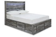 Baystorm Gray Full Panel Bed with 4 Storage Drawers - DMV FurnitureFull Bed