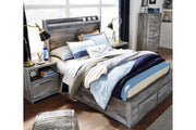 Baystorm Gray Full Panel Bed with 6 Storage Drawers - DMV FurnitureFull Bed