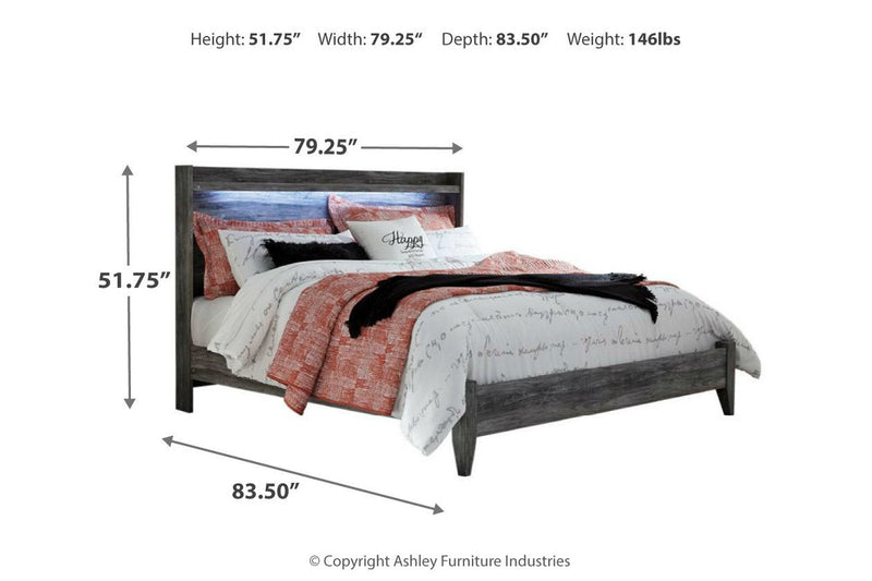 Baystorm Gray King Panel Bed - DMV FurnitureKing Bed