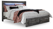 Baystorm Gray King Storage Bed, Dresser and 2 Nightstands - B221B75
