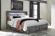 Baystorm Gray King Storage Bed, Dresser and 2 Nightstands - B221B85
