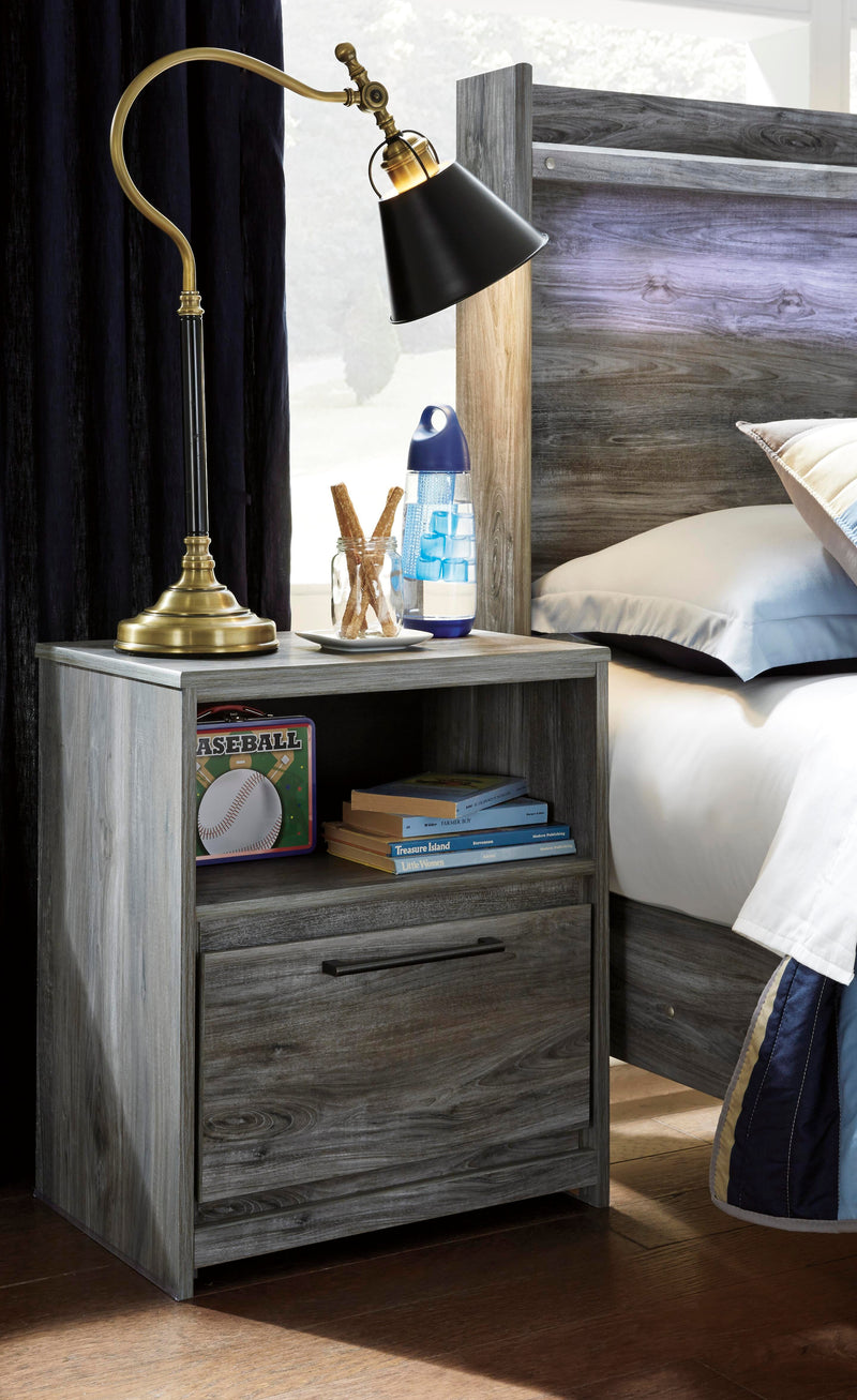Baystorm Gray King Storage Bed, Dresser and 2 Nightstands - B221B85