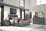 Baystorm Gray LED Side/Footboard Storage Platform Bedroom Set - DMV FurnitureBedroom Set