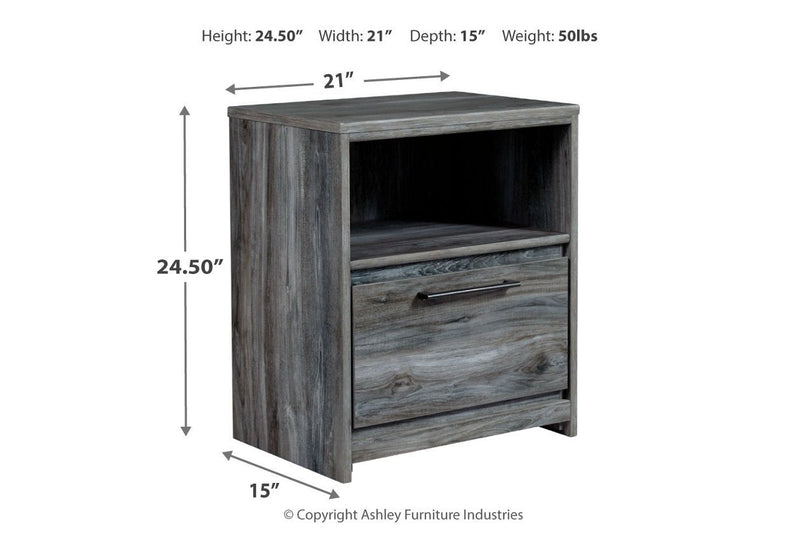 Baystorm Gray Nightstand - DMV FurnitureNightstand