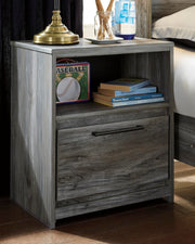 Baystorm Gray Queen Panel Storage Bed, Dresser, Mirror, Chest and 2 Nightstands - B221B57