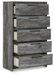 Baystorm Gray Queen Panel Storage Bed, Dresser, Mirror, Chest and 2 Nightstands - B221B57