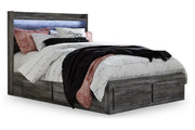 Baystorm Gray Queen Platform Bed with 4 Storage Drawers - DMV FurnitureQueen Bed