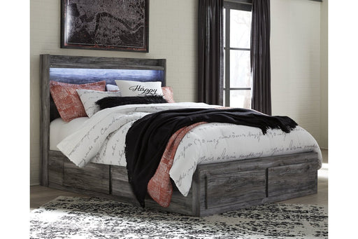 Baystorm Gray Queen Platform Bed with 4 Storage Drawers - DMV FurnitureQueen Bed