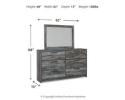 Baystorm Gray Twin Panel Headboard Bed, Dresser, Mirror and Nightstand - B221B74