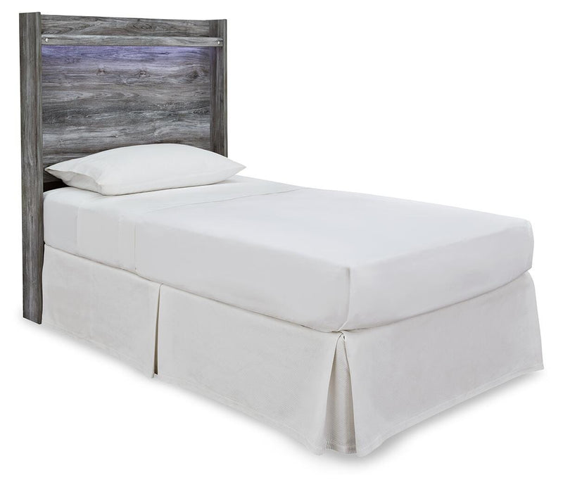 Baystorm Gray Twin Panel Headboard Bed, Dresser, Mirror and Nightstand - B221B74