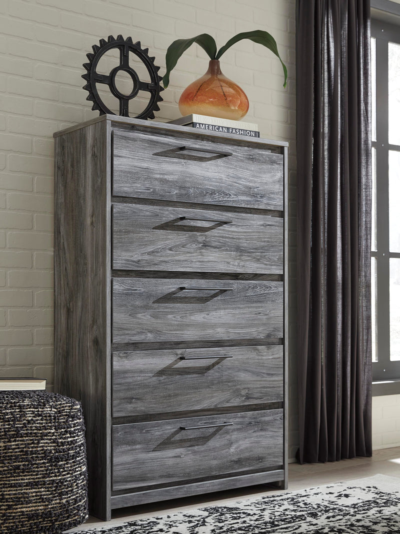 Baystorm King Panel Storage Bed, Dresser, Chest and 2 Nightstands - B221B92