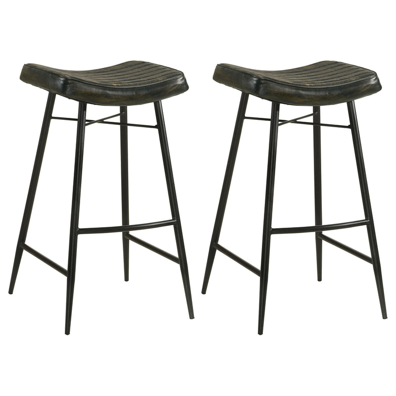 Bayu Leather Upholstered Bar Stool Espresso (Set of 2) - 109259