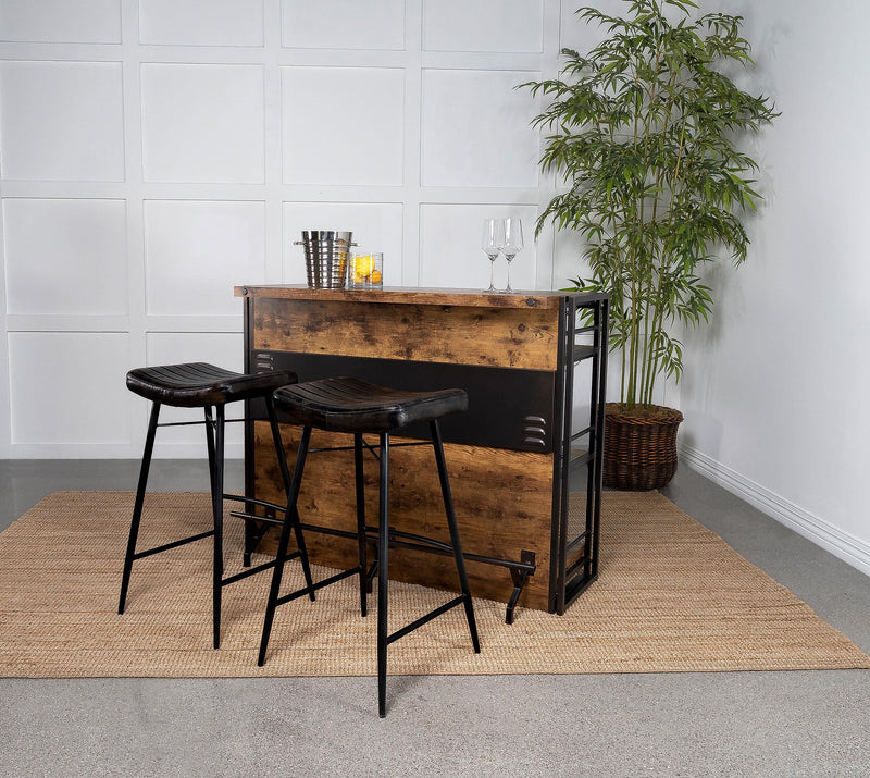 Bayu Leather Upholstered Bar Stool Espresso (Set of 2) - 109259