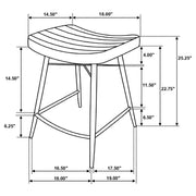 Bayu Leather Upholstered Counter Stool Camel (Set of 2) - 109248