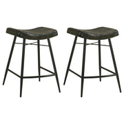 Bayu Leather Upholstered Counter Stool Espresso (Set of 2) - 109258