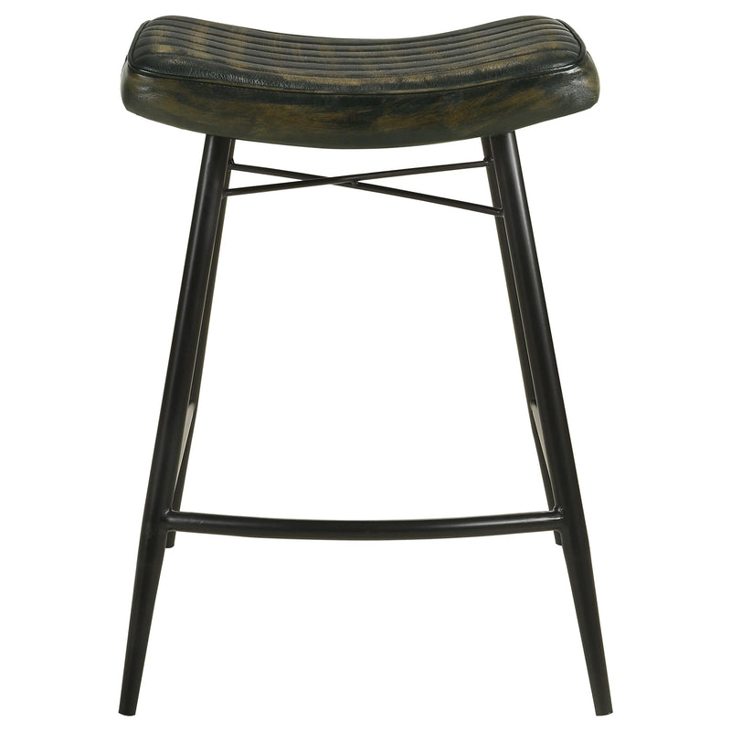Bayu Leather Upholstered Counter Stool Espresso (Set of 2) - 109258