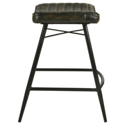 Bayu Leather Upholstered Counter Stool Espresso (Set of 2) - 109258