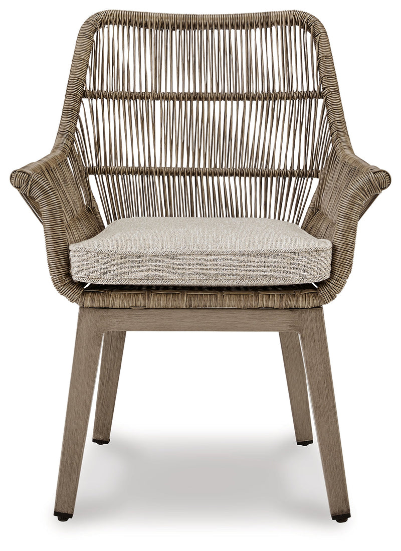 Beach Front Arm Chair with Cushion (Set of 2) - P399-601A - DMV Furniture