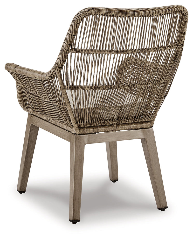 Beach Front Arm Chair with Cushion (Set of 2) - P399-601A - DMV Furniture