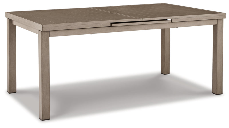 Beach Front Outdoor Dining Table and 6 Chairs in Beige - PKG015467
