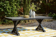 Beachcroft Black/Light Gray Outdoor Dining Table - P792-625