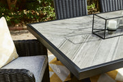Beachcroft Black/Light Gray Outdoor Dining Table - P792-625