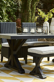 Beachcroft Black/Light Gray Outdoor Dining Table - P792-625