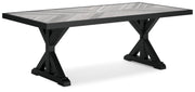 Beachcroft Black/Light Gray Outdoor Dining Table - P792-625