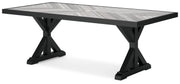 Beachcroft Black/Light Gray Outdoor Dining Table - P792-625