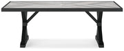 Beachcroft Black/Light Gray Outdoor Dining Table - P792-625