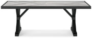 Beachcroft Black/Light Gray Outdoor Dining Table - P792-625