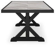 Beachcroft Black/Light Gray Outdoor Dining Table - P792-625