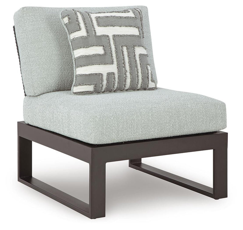 Beachloft Black/Gray 4-Piece Outdoor Sectional - P490P7