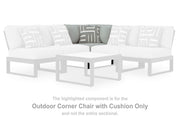 Beachloft Black/Gray Outdoor Corner Chair with Cushion - P490-877