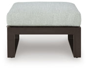 Beachloft Black/Gray Outdoor Ottoman with Cushion - P490-814