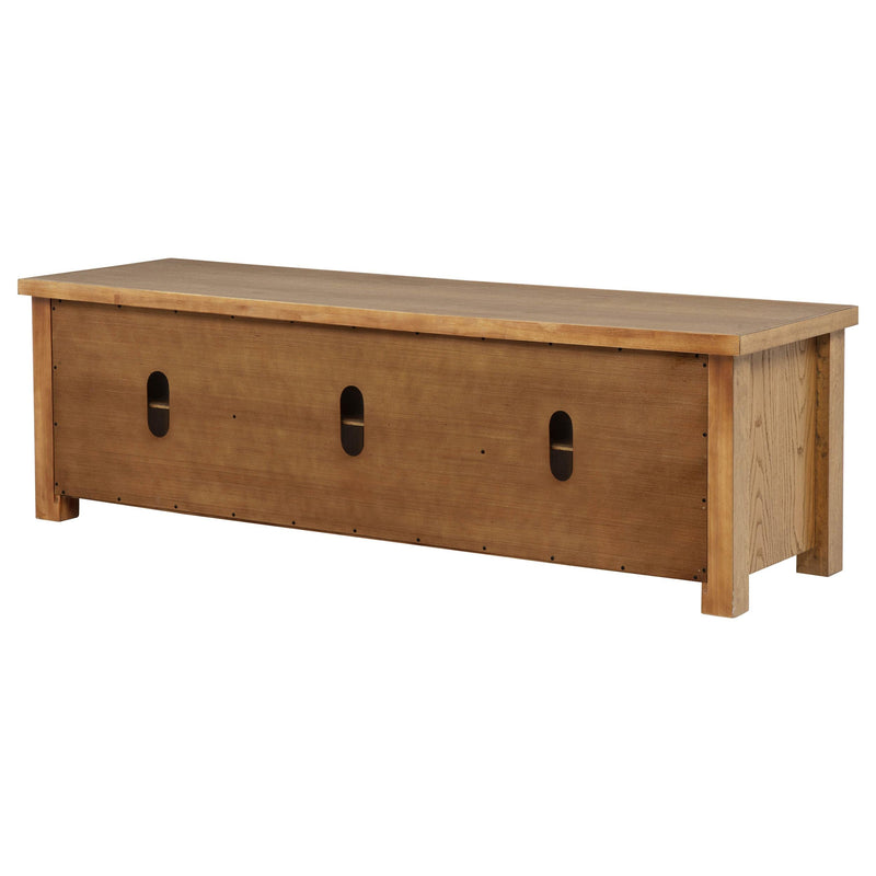 Beasley 2-Door 71-Inch Wood TV Stand Media Console Golden Oak - 723323