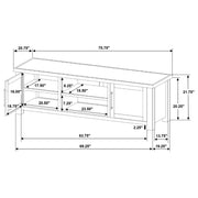 Beasley 2-Door 71-Inch Wood TV Stand Media Console Golden Oak - 723323