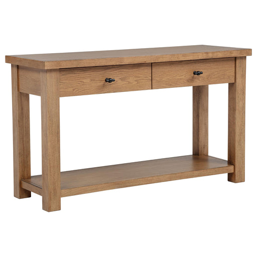 Beasley 2-Drawer Wood Console Table Golden Oak - 723329