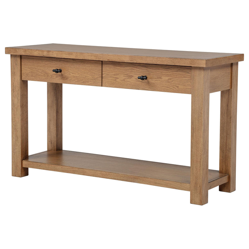 Beasley 2-Drawer Wood Console Table Golden Oak - 723329