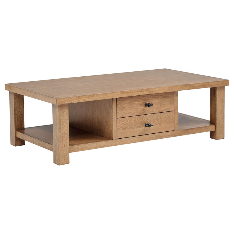 Beasley 3-Piece Wood Coffee Table Set Golden Oak - 723328-S3