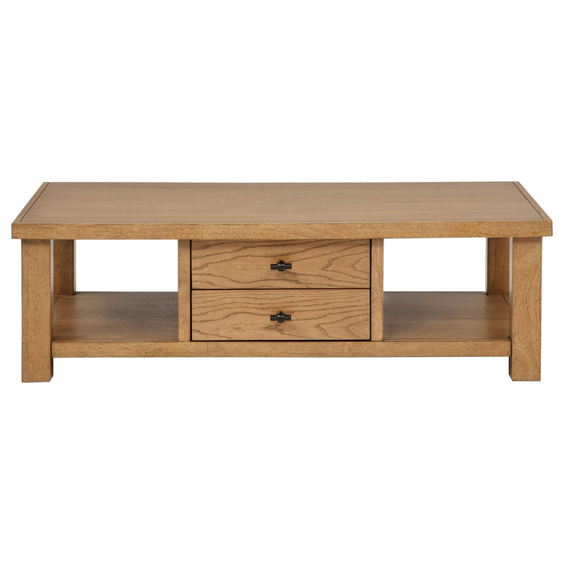 Beasley 3-Piece Wood Coffee Table Set Golden Oak - 723328-S3