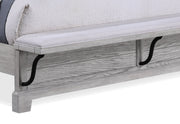 Beckett Rustic Gray Queen Footboard Bench Panel Bed - DMV FurnitureQueen Bed