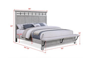 Beckett Rustic Gray Queen Footboard Bench Panel Bed - DMV FurnitureQueen Bed